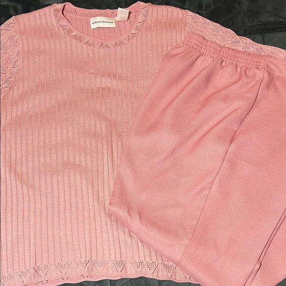 Alfred Dunner Pink Lace Knit Ensemble - Picture 1 of 4